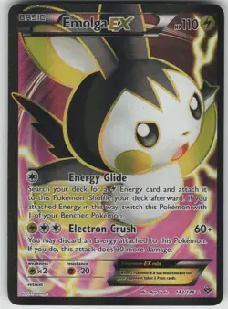Pokemon TCG Emolga EX (143 Full Art) Ultra Rare XY Base Set 143/146 - Image 1