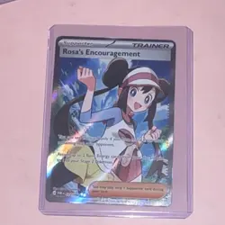 Rosa's Encouragement SM-Cosmic Eclipse Trainer Ultra Rare Full Art Holo - Image 1