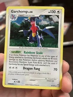 Pokemon Mysterious Treasures Garchomp 9/123 Holo, LP - Image 3