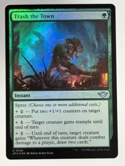 Trash the Town FOIL Outlaws of Thunder Junction 186 NM Magic MTG - Image 1