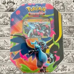 Pokemon TCG Mega Charizard X EX Tin Sealed 4 Booster Packs New - Image 1