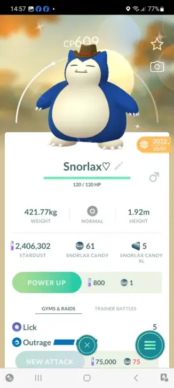 Pokemon Go Shiny Snorlax Cowbow Hat - Image 1