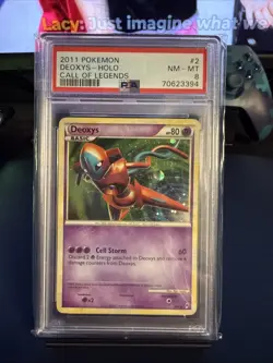 2011 POKEMON CALL OF LEGENDS #2 DEOXYS-HOLO PSA 8 - Image 1