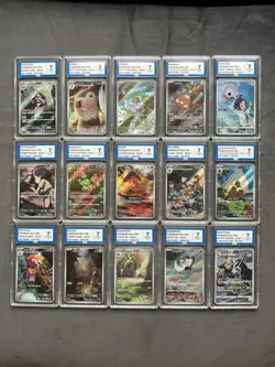 Pokemon Graded Bundle Of Slabs Art Rare And Character Rare Lot Of Ten AEY 7 NM - Image 1