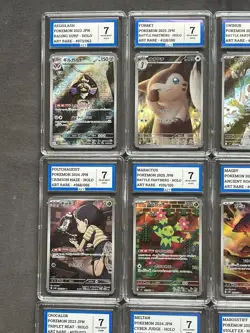 Pokemon Graded Bundle Of Slabs Art Rare And Character Rare Lot Of Ten AEY 7 NM - Image 2