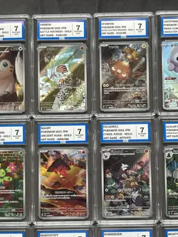 Pokemon Graded Bundle Of Slabs Art Rare And Character Rare Lot Of Ten AEY 7 NM - Image 3