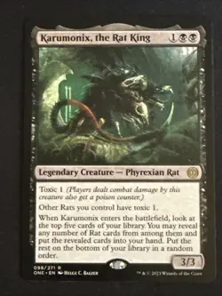 1x Karumonix, the Rat King (98) Phyrexia All Will Be One LP MTG Magic x1 MKE - Image 1