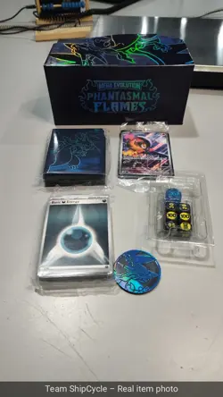 Pokemon TCG Phantasmal Flames Charcadet Pokemon Center Promo and Accesso G2U - Image 1