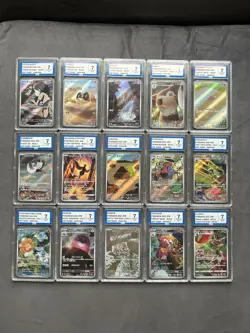 Pokemon Graded Bundle Of Slabs Art Rare And Character Rare Lot Of Ten AEY 7 NM - Image 1