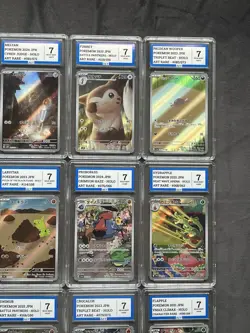 Pokemon Graded Bundle Of Slabs Art Rare And Character Rare Lot Of Ten AEY 7 NM - Image 4