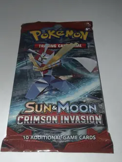Pokemon TCG Sun & Moon Crimson Invasion Booster Pack Factory Sealed 820650802492 - Image 1