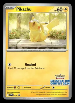 Pikachu SVP 214 Illustration Contest 2024 Promo Pokemon NM - Image 1