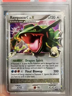 PSA 7(OC) 2009 Pokemon D & P Rayquaza C Lv.X - Holo Black Star Promo #DP47 - Image 3
