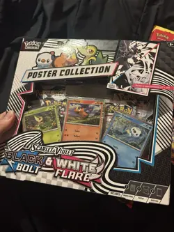 Pokemon TCG Black Bolt and White Flare Poster Collection Pokemon Day Box + Packs - Image 2