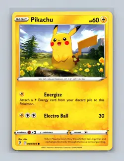 Pikachu 049/203 Common Evolving Skies Pokemon Lightly Played - Image 1