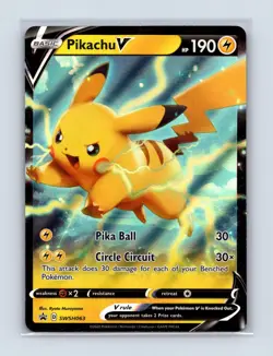 Pikachu V SWSH063 Holo Promo Sword & Shield Promo Pokemon Near Mint - Image 1