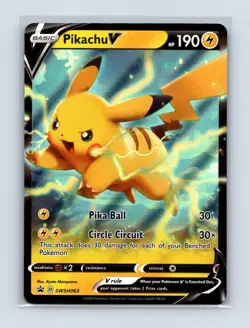 Pikachu V SWSH063 Holo Promo Sword & Shield Promo Pokemon Near Mint - Image 1