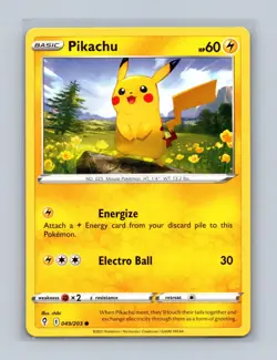 Pikachu 049/203 Common Evolving Skies Pokemon Lightly Played - Image 1