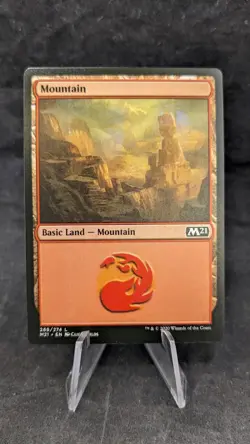 Mountain (269) - MTG Magic the Gathering M21 Core Set 2021 - Misprint Yellow Ink - Image 1