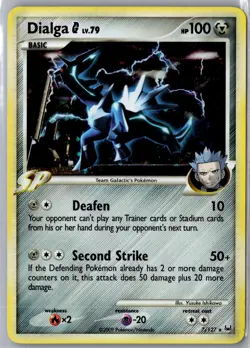 Dialga G 7/127 Holo Rare Platinum Pokemon Holo Moderately Played - Image 1