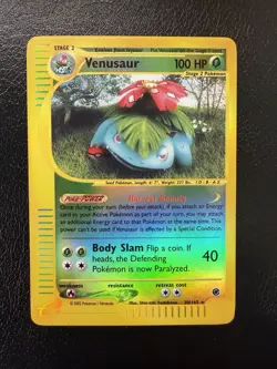 Pokemon TCG Venusaur Expedition Base Set Reverse Holo Rare Card 30/165 LP - Image 1