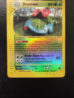 Pokemon TCG Venusaur Expedition Base Set Reverse Holo Rare Card 30/165 LP - Image 3