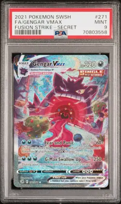 Pokemon TCG Gengar VMax 271/264 Alternative Art Secret Fusion Strike PSA 9 MINT - Image 1