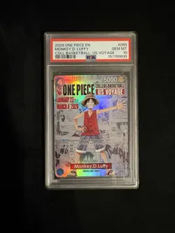 2026 One Piece Monkey D. Luffy College Basketball Us Voyage Promo Psa 10 - Image 1