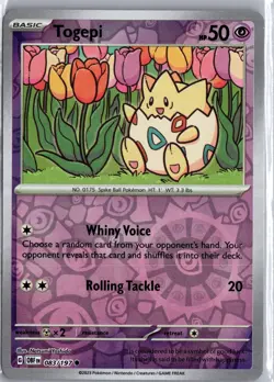 Togepi 083/197 Common Obsidian Flames Pokemon Reverse Holo NM/M - Image 1
