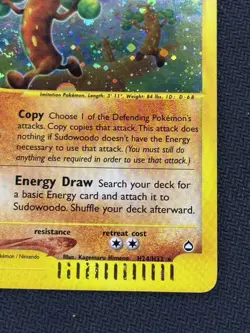 Pokemon TCG Sudowoodo H24/H32 Aquapolis Holo Rare Near Mint - Image 4