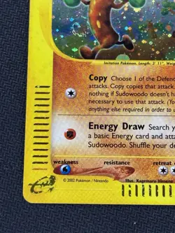 Pokemon TCG Sudowoodo H24/H32 Aquapolis Holo Rare Near Mint - Image 5
