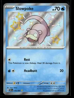 Slowpoke 116/091 Shiny Rare Paldean Fates Pokemon NM/M - Image 1