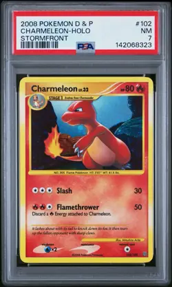 Charmeleon 102/100 PSA 7 Stormfront Holo Pokemon Graded Rare Mint Charizard UK - Image 1