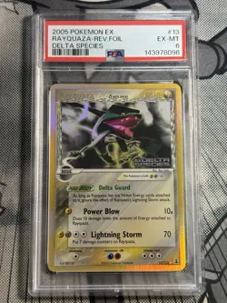 2005 POKEMON EX DELTA SPECIES #13 RAYQUAZA-REVERSE FOIL PSA 6 - Image 1