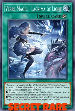 Verre Magic - Lacrima of Light BLMM-EN046 1st ED Yu-Gi-Oh! SECRET RARE - Image 1