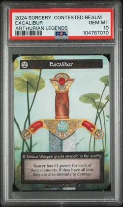 Sorcery Excalibur PSA 10 GEM MINT Unique Card Arthurian Legends RARE! - Image 1