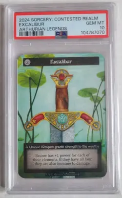 Sorcery Excalibur PSA 10 GEM MINT Unique Card Arthurian Legends RARE! - Image 3