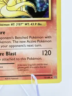 Ninetales - 15/108 - Pokemon Evolutions XY Holo Rare Card NM - Image 4