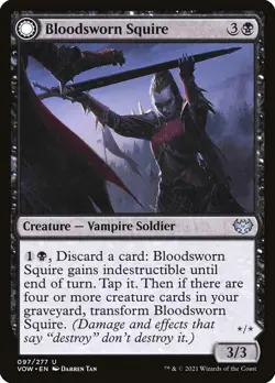 [MTG] Bloodsworn Squire // Bloodsworn Knight (097) (VOW) LP-HP - Image 1