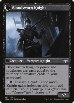 [MTG] Bloodsworn Squire // Bloodsworn Knight (097) (VOW) LP-HP - Image 2