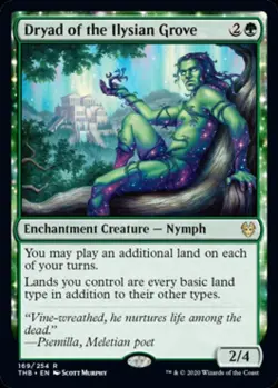 MTG English Dryad of the Ilysian Grove NM Normal Theros Beyond Death - Image 1