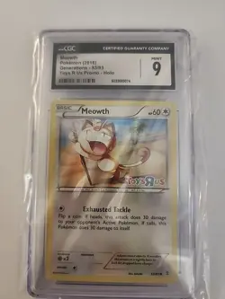 Pokemon TCG CGC 9 Meowth 53/83 2016 Toys R Us Promo Holo - Image 1
