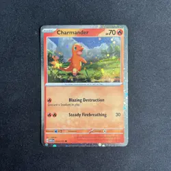 Charmander ~Swirl~ 004/165 Scarlet & Violet 151 Cosmos Holo Pokemon TCG NM - Image 1
