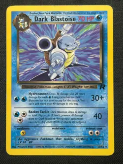 💧 2000 POKEMON TEAM ROCKET #20 DARK BLASTOISE NON HOLO RARE WOTC CARD 💧 - Image 3