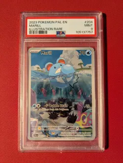 Pokemon Marill 204/193 Illustration Rare - Paldea Evolved - PSA 9 - Image 1