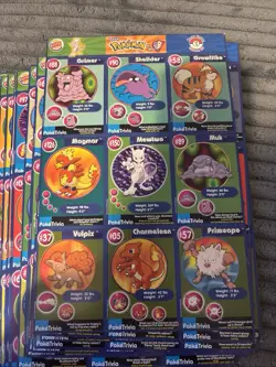 POKEMON Trivia 1999 Burger King Master Trainer Collector Set-COMPLETE-UNCUT 1-20 - Image 1