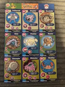 POKEMON Trivia 1999 Burger King Master Trainer Collector Set-COMPLETE-UNCUT 1-20 - Image 2
