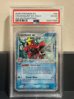Crawdaunt EX 99/110 EX Holon Phantoms Holo 2006 Pokemon PSA 4 - Image 1
