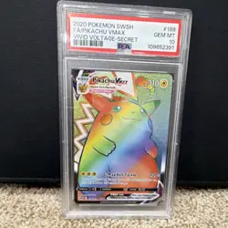 Pokemon Pikachu VMAX Secret Rare 188/185 Vivid Voltage PSA 10 Holo - Image 1