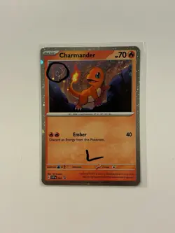 SWIRL Pokemon 151 Charmander Black Star Promo SVP047 Holo NM FAST SHIP L - Image 1